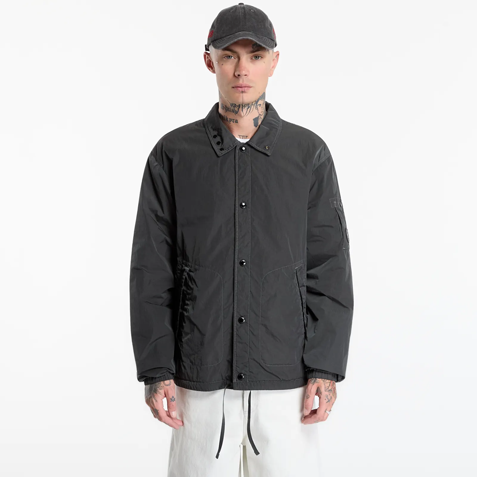 Coach Jackets C.P. Company Heavy Chrome-R Coach Lens Jacket Black