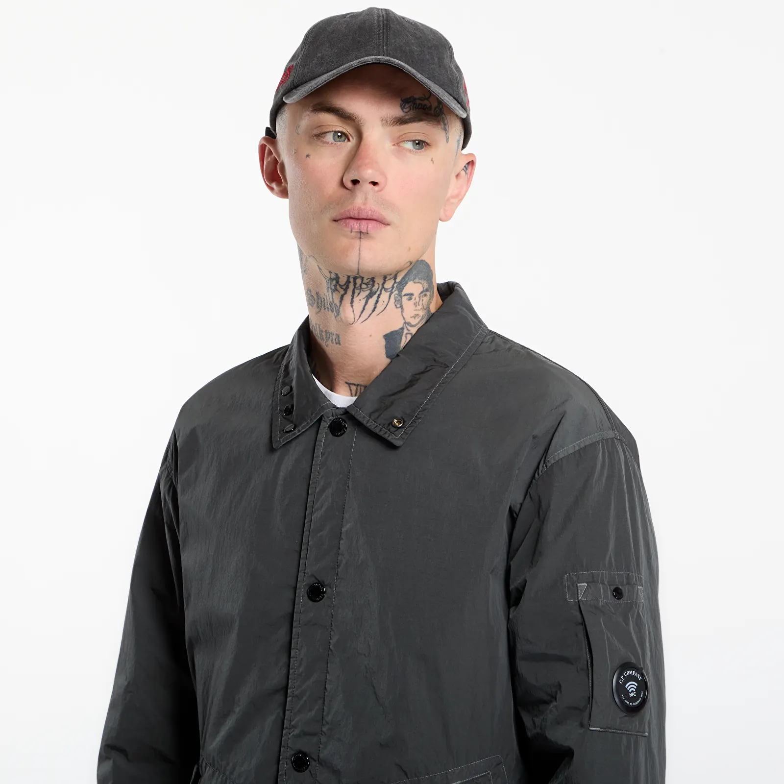 Coach Jackets C.P. Company Heavy Chrome-R Coach Lens Jacket Black