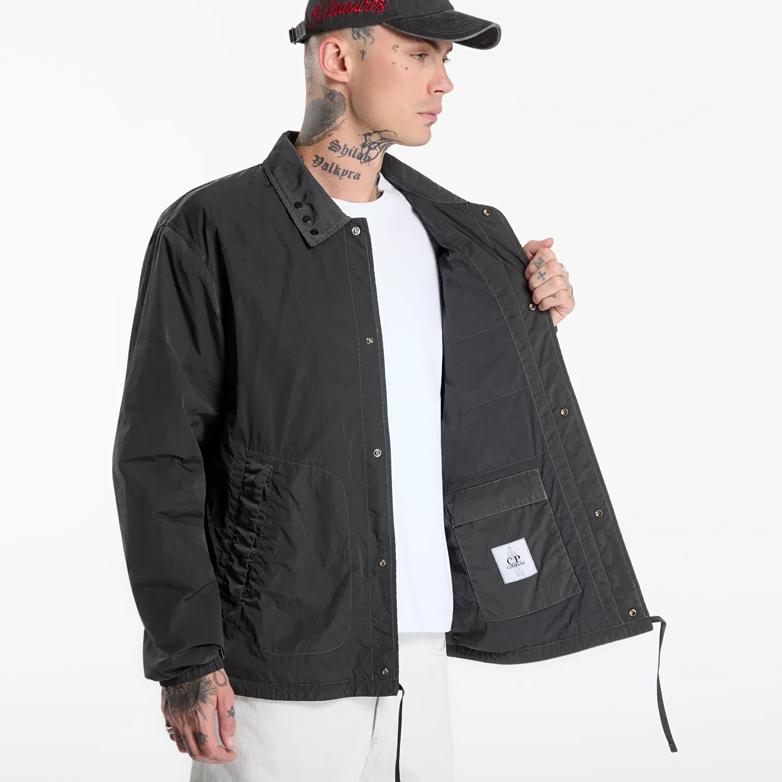 Coach Jackets C.P. Company Heavy Chrome-R Coach Lens Jacket Black