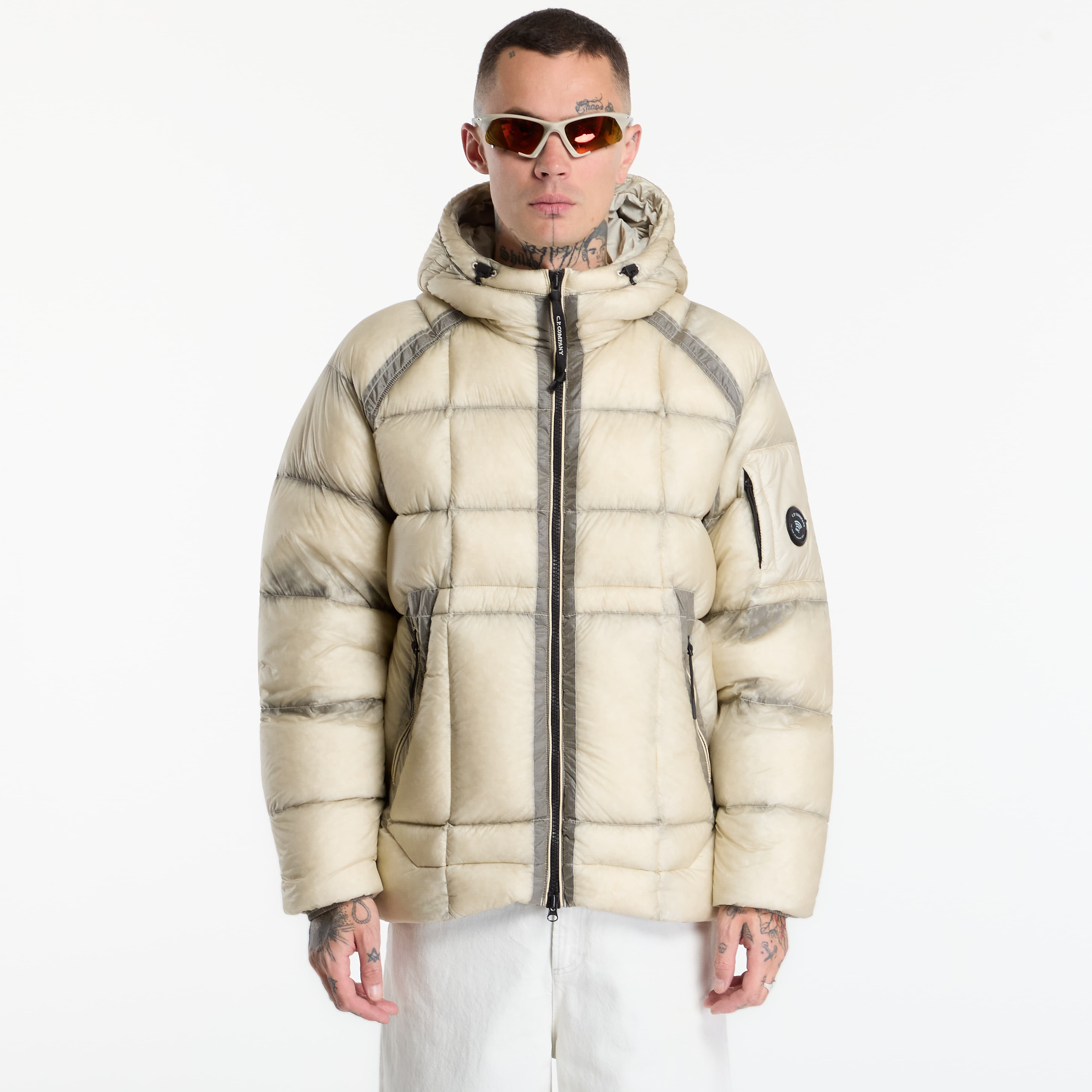 Jacket C.P. Company D.D. Shell Hooded Puffer Jacket Silver Birch L