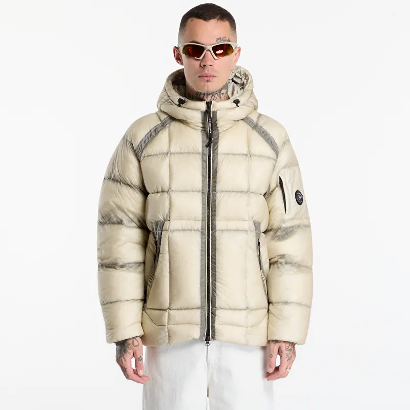 C.P. Company D.D. Shell Hooded Puffer Jacket Silver Birch