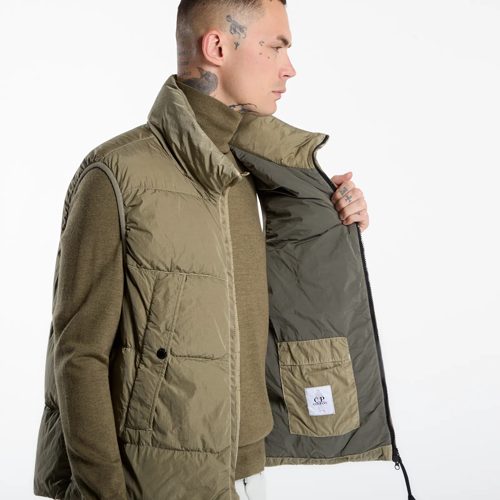 Vesten C.P. Company Vest Fungi Grey