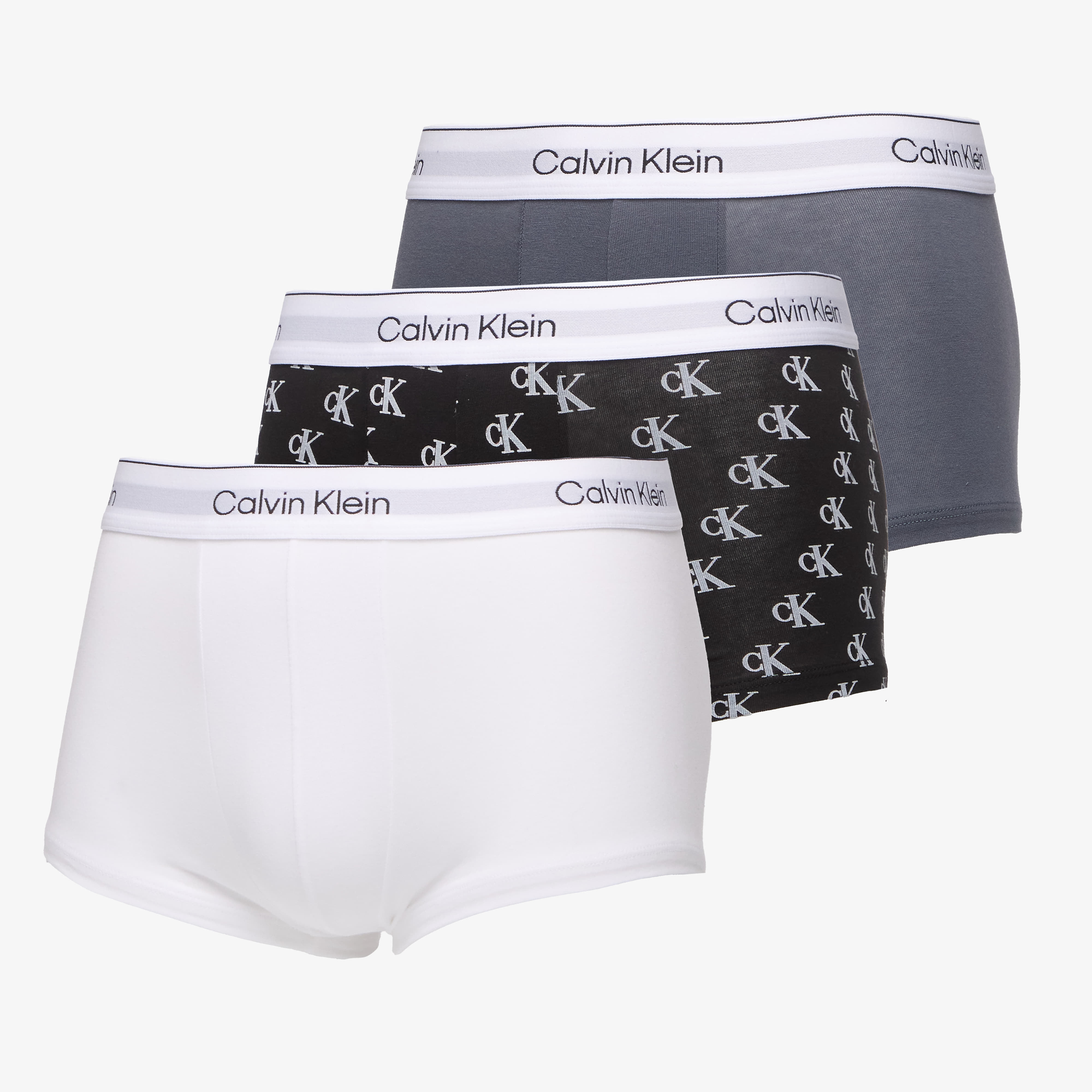 Боксерки Calvin Klein Low Rise Trunk 3Pk White/ Collegiate Logo Back/ Turbule S