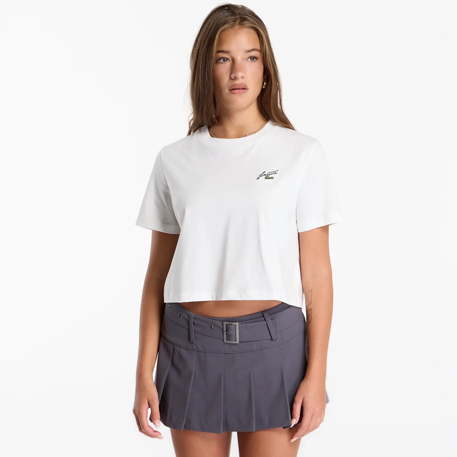 Moteriški marškinėliai Lacoste Crewneck T-Shirts Flour