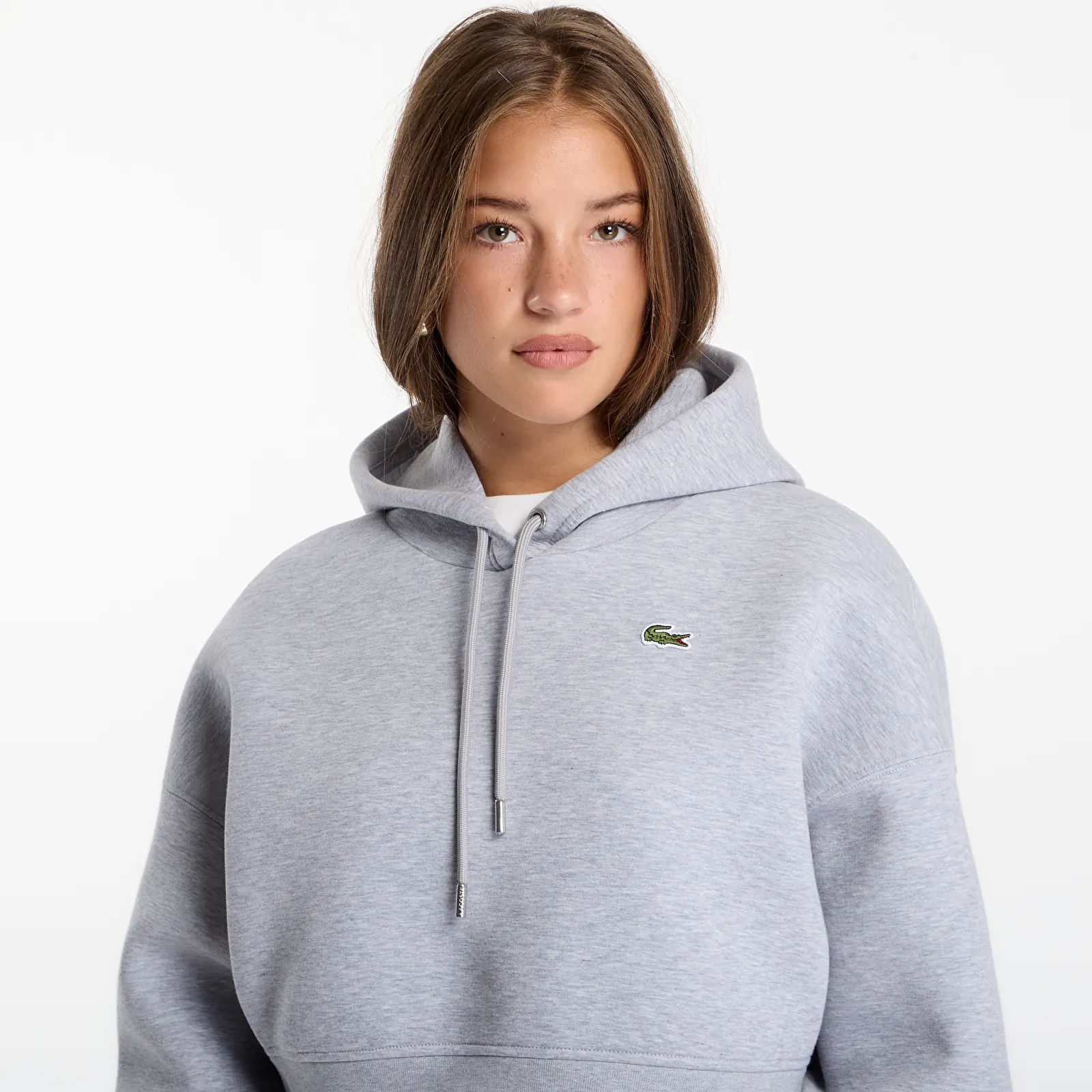 Hoodies voor dames Lacoste Zipped Hoodies Silver Chine