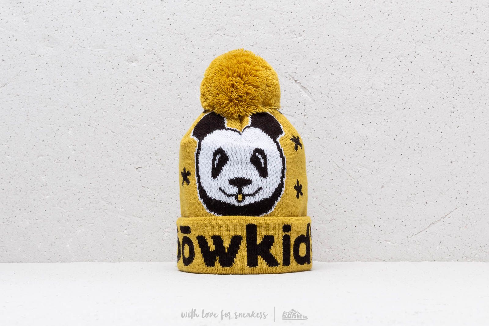 Czapki LoowFAT KIDS Panda Beanie Mustard