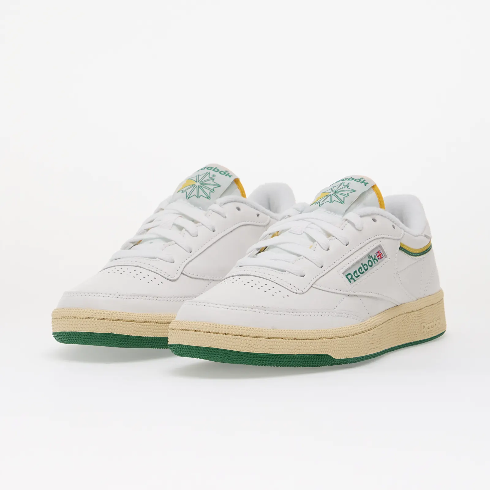Joggesko for menn Reebok Club C 85 Ftwr White/ Team Green/ Athletic Gold