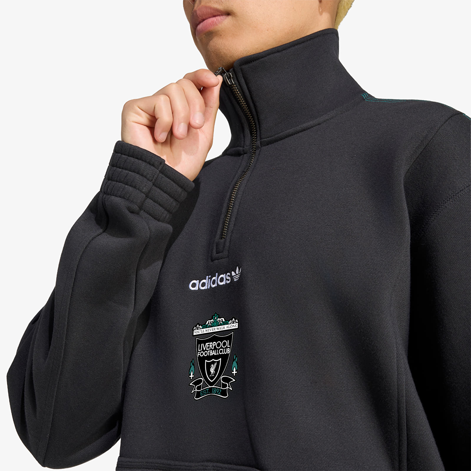 Суичърти adidas Liverpool FC EQT Half Zip Top Black