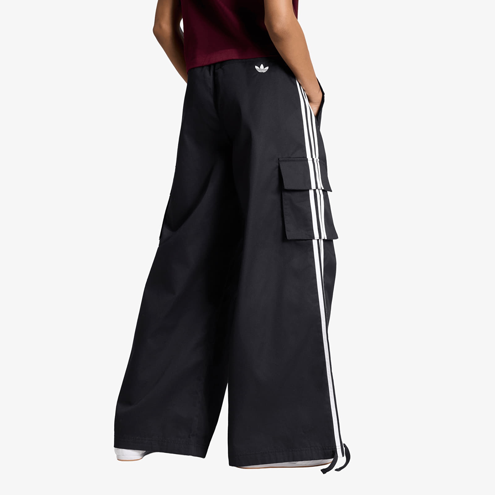 Pantaloni adidas Firebird Adilenium Twill 3-stripes Cargo Pants Black/ White