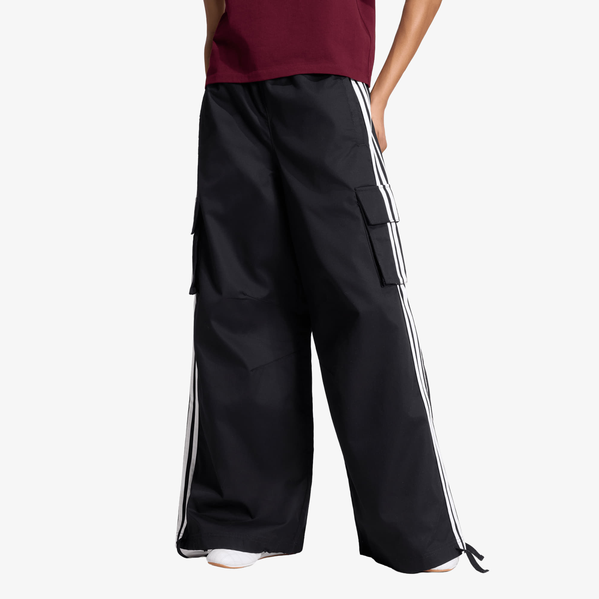 Pants adidas Firebird Adilenium Twill 3-stripes Cargo Pants Black/ White L