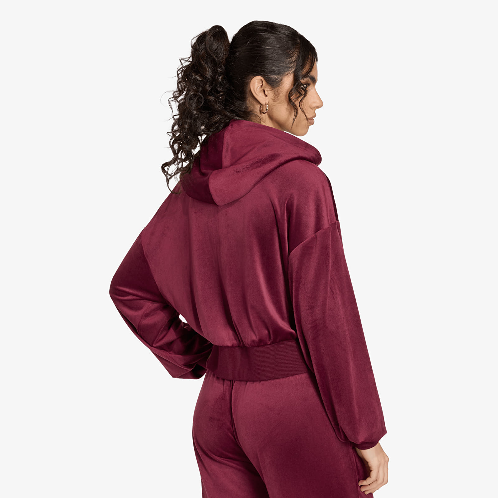 Jakas adidas Essentials Velvet Track Top Maroon