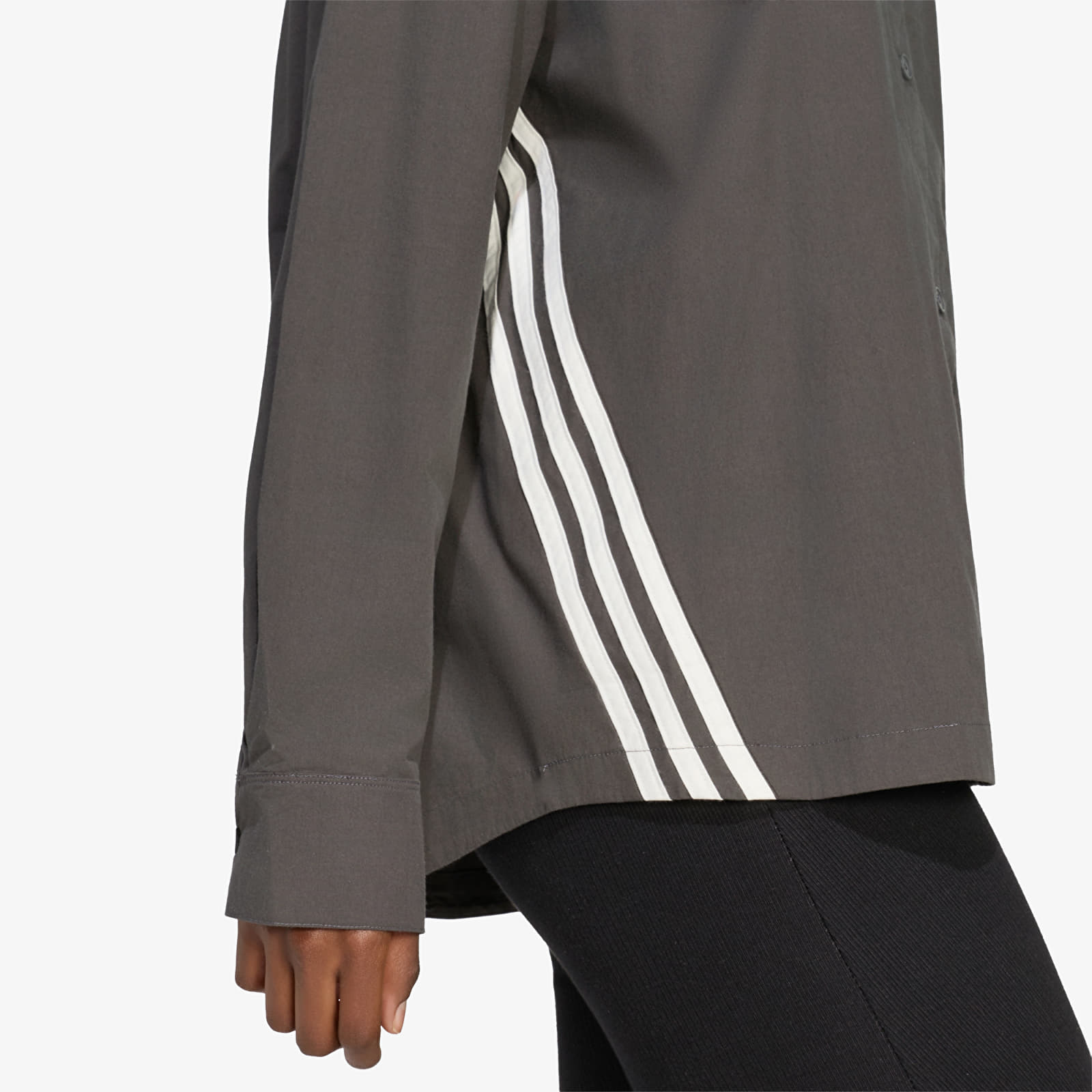 Košile adidas 3 Stripes Shirt Utility Black/ Cloud White