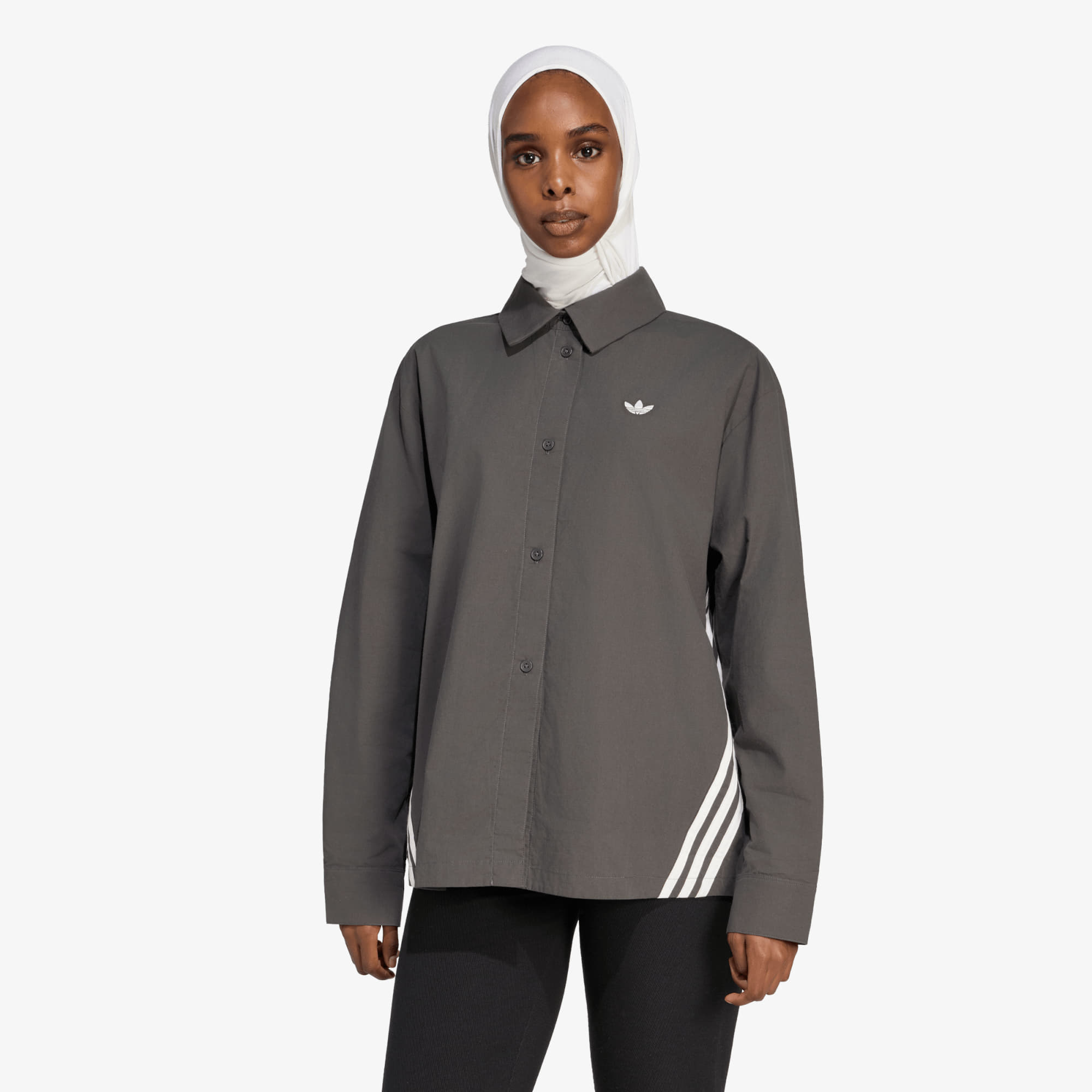 Shirt adidas 3 Stripes Shirt Utility Black/ Cloud White XS