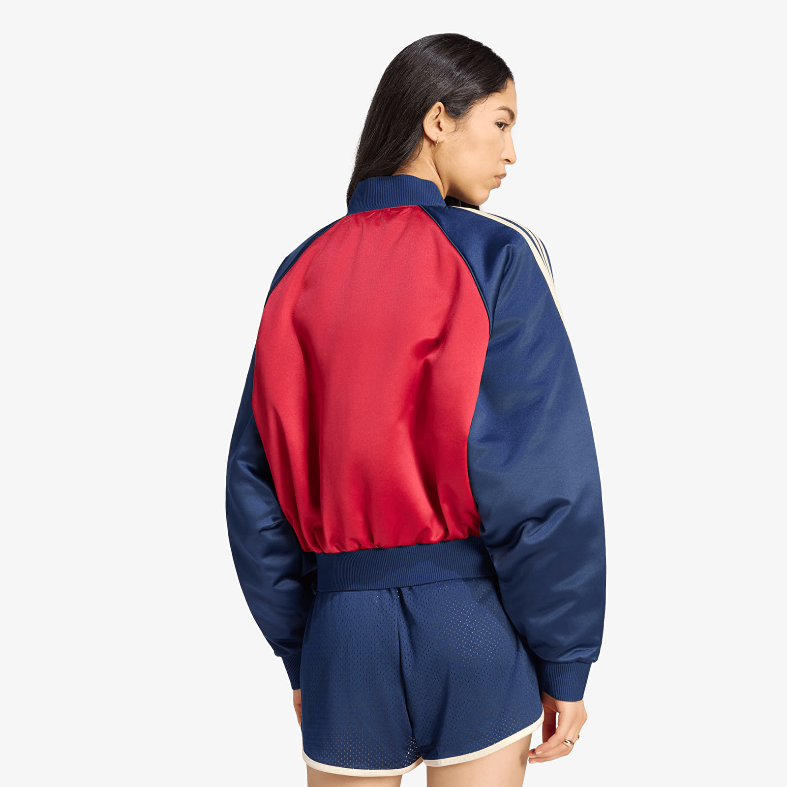 Бомбери adidas Satin SST Bomber Jacket Team Victory Red/ Night Indigo/ Warm Vanilla