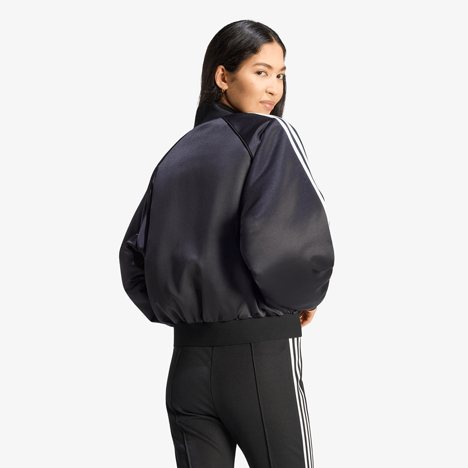 Bombers adidas Satin SST Bomber Jacket Black/ White/ Grey Three