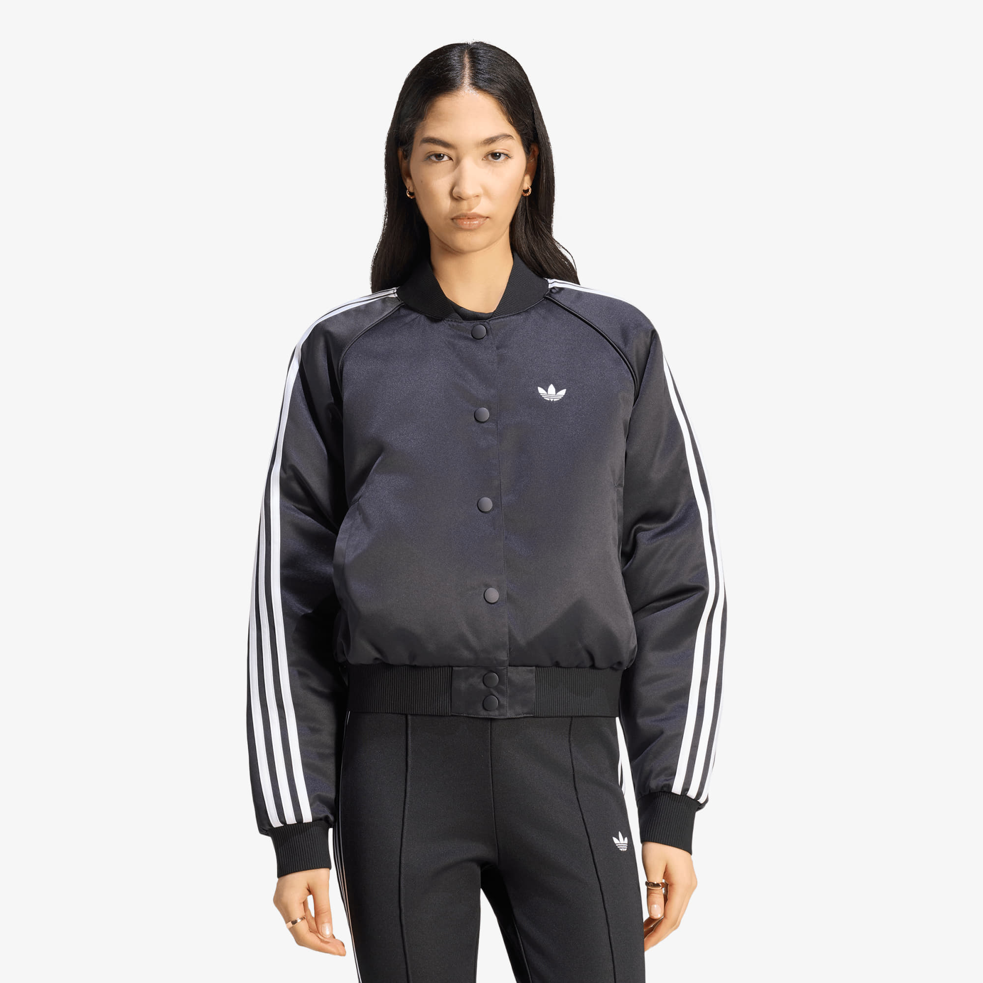 Bomber adidas Satin SST Bomber Jacket Black/ White/ Grey Three L
