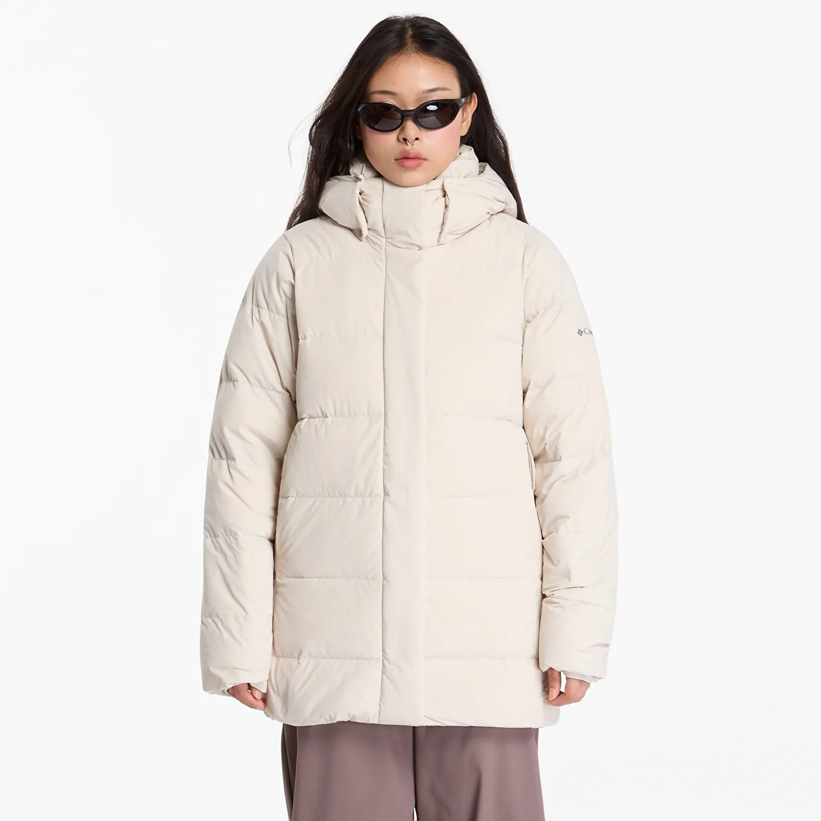 Puffer jackets Columbia Amaze Puff™ Mid Hooded Jacket Dark Stone