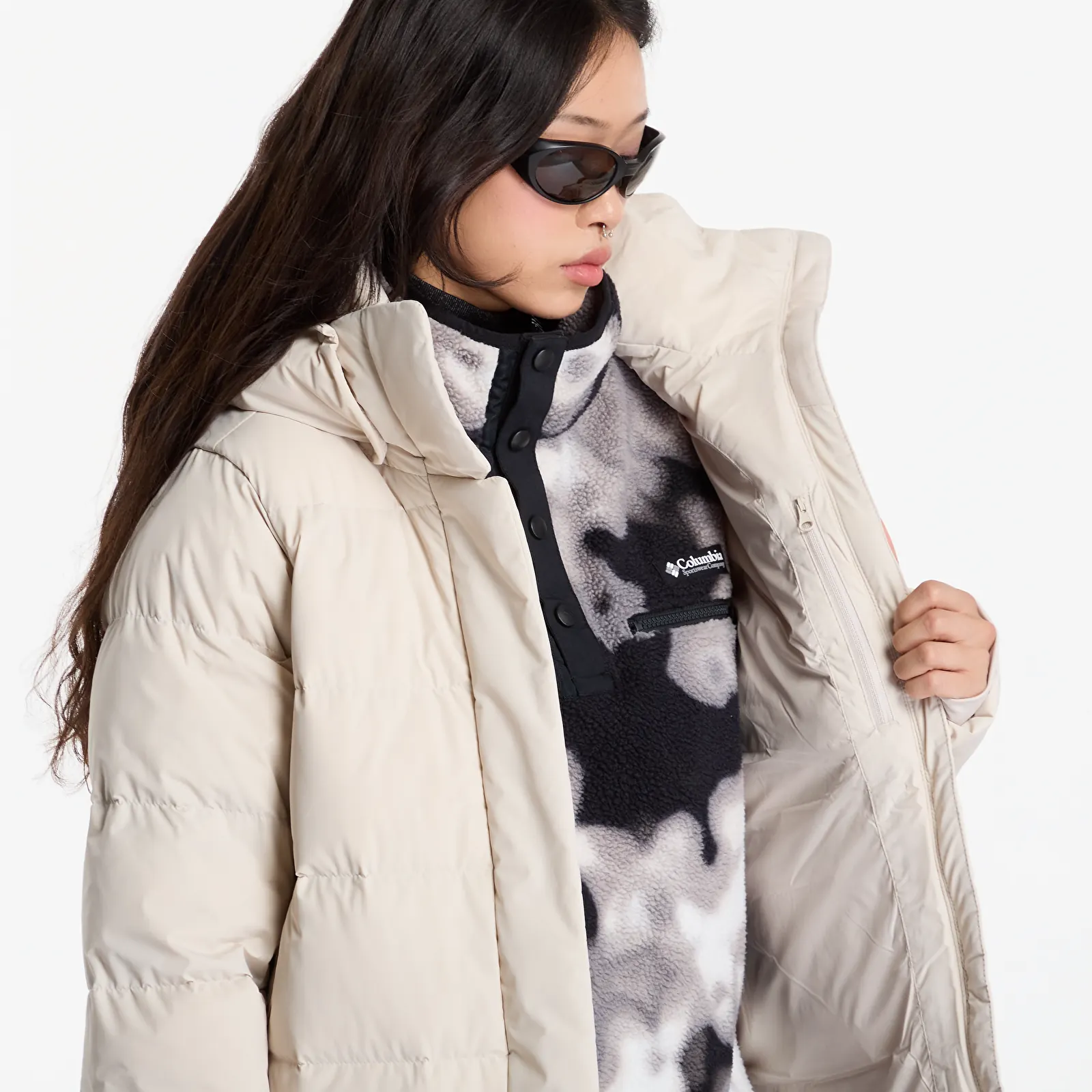 Puffer jackets Columbia Amaze Puff™ Mid Hooded Jacket Dark Stone