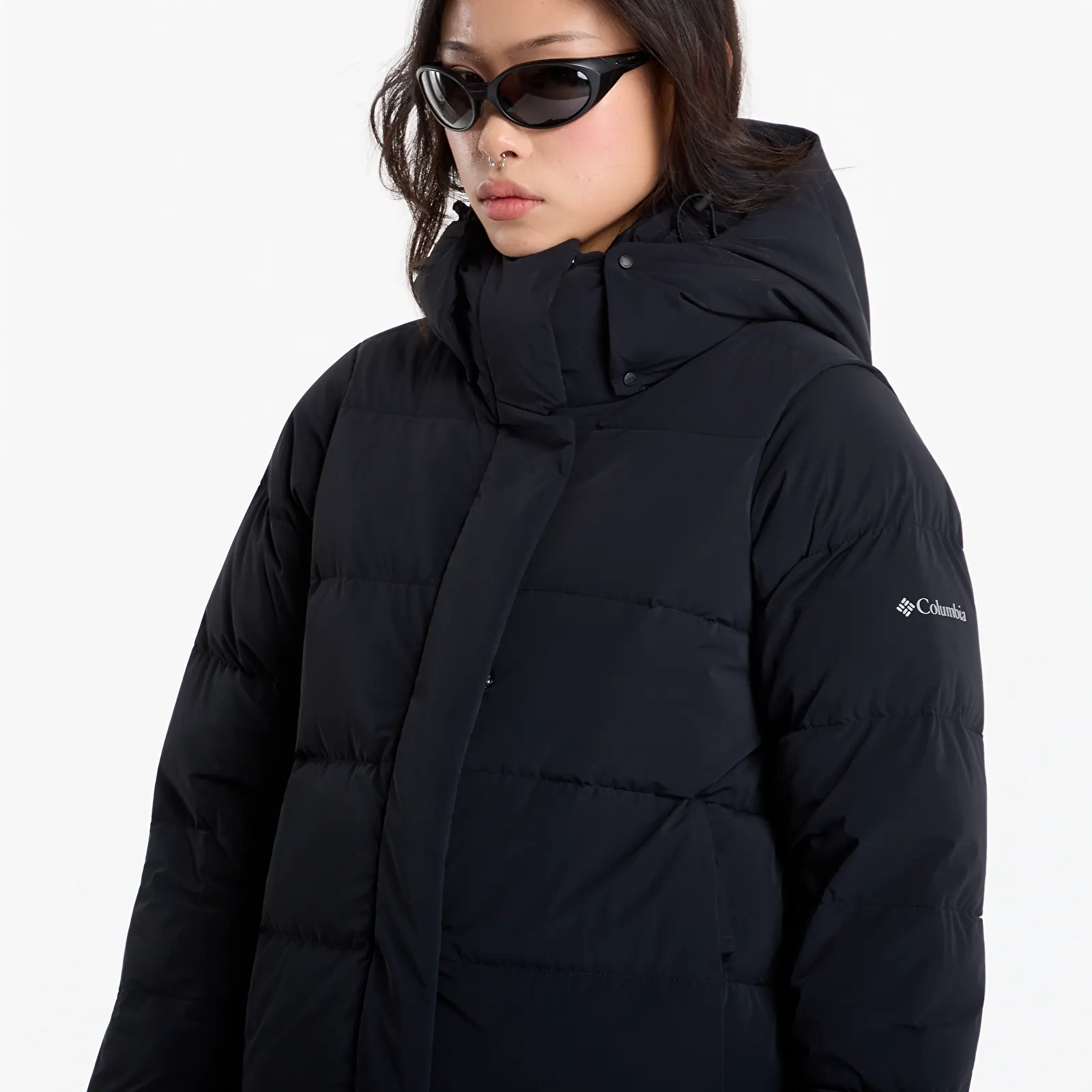 Puhovke  Columbia Amaze Puff™ Mid Hooded Jacket Black