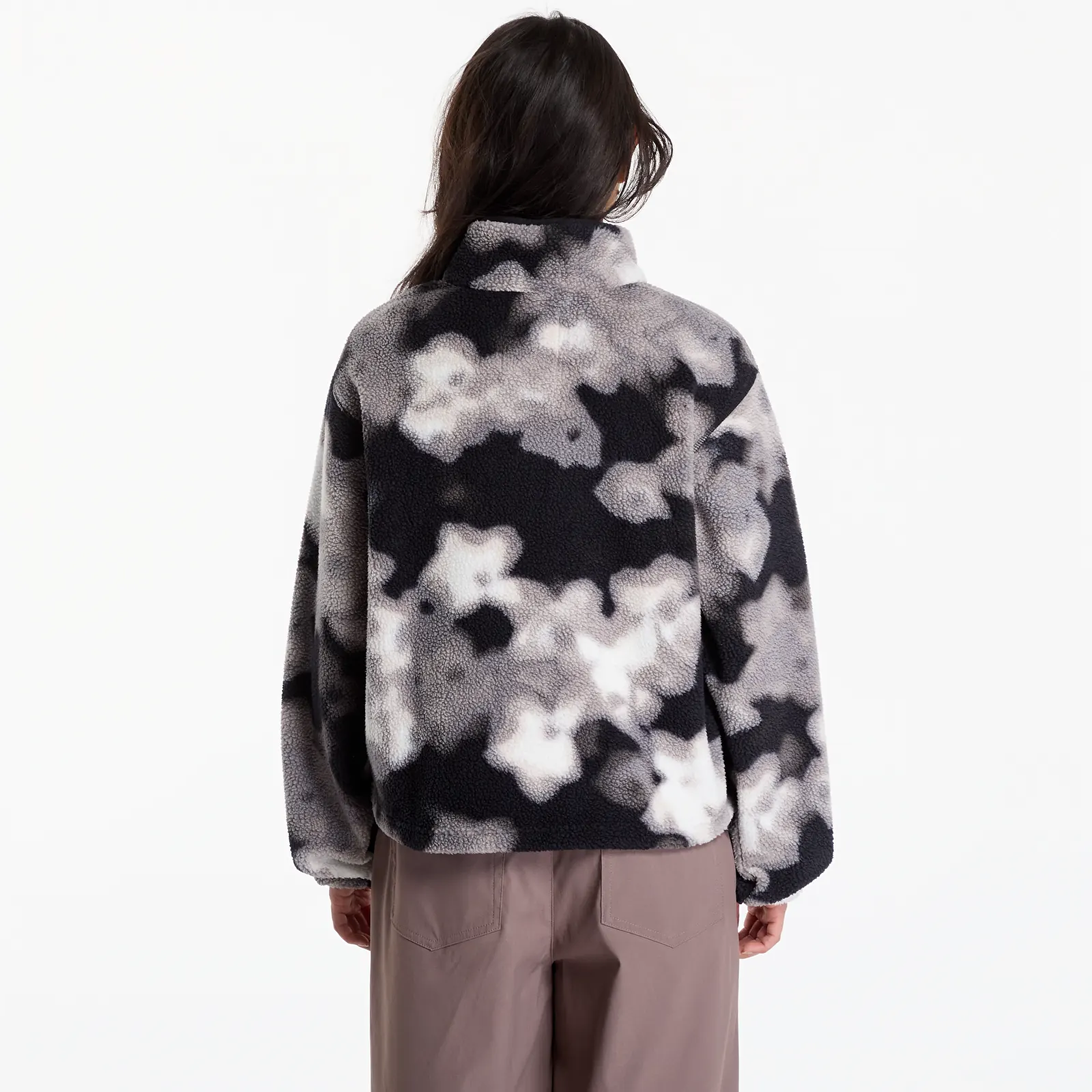 Hoodies and sweatshirts  Columbia Helvetia™ II Printed Cropped Half Snap Black, Dyeflower