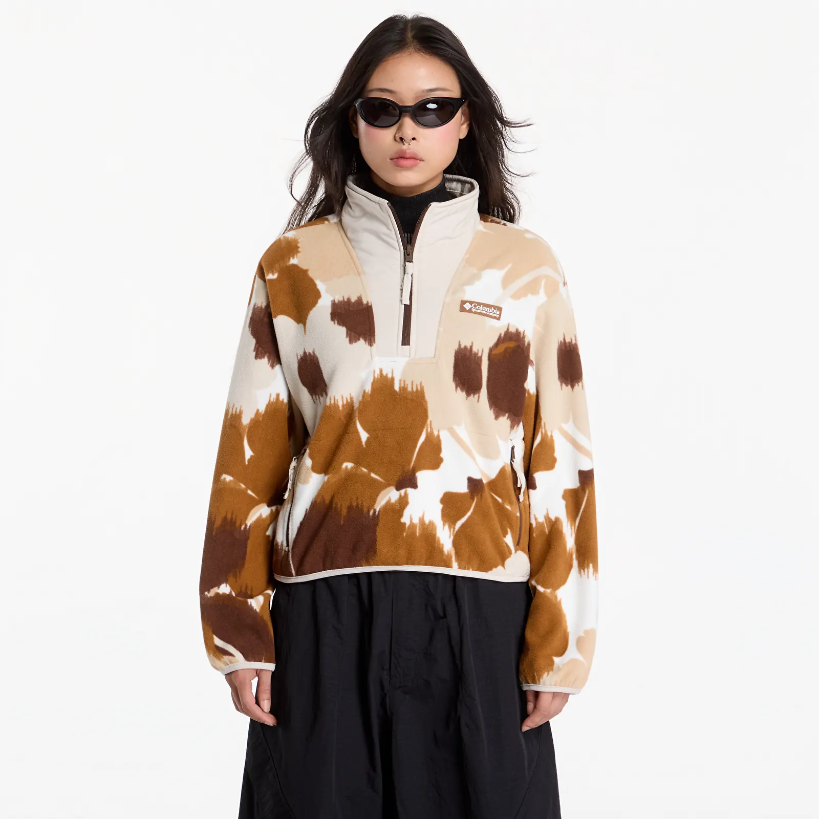 Hoodies and sweatshirts  Columbia Sequoia Grove™ II Printed Half Zip Camel Brown Ikatbloom