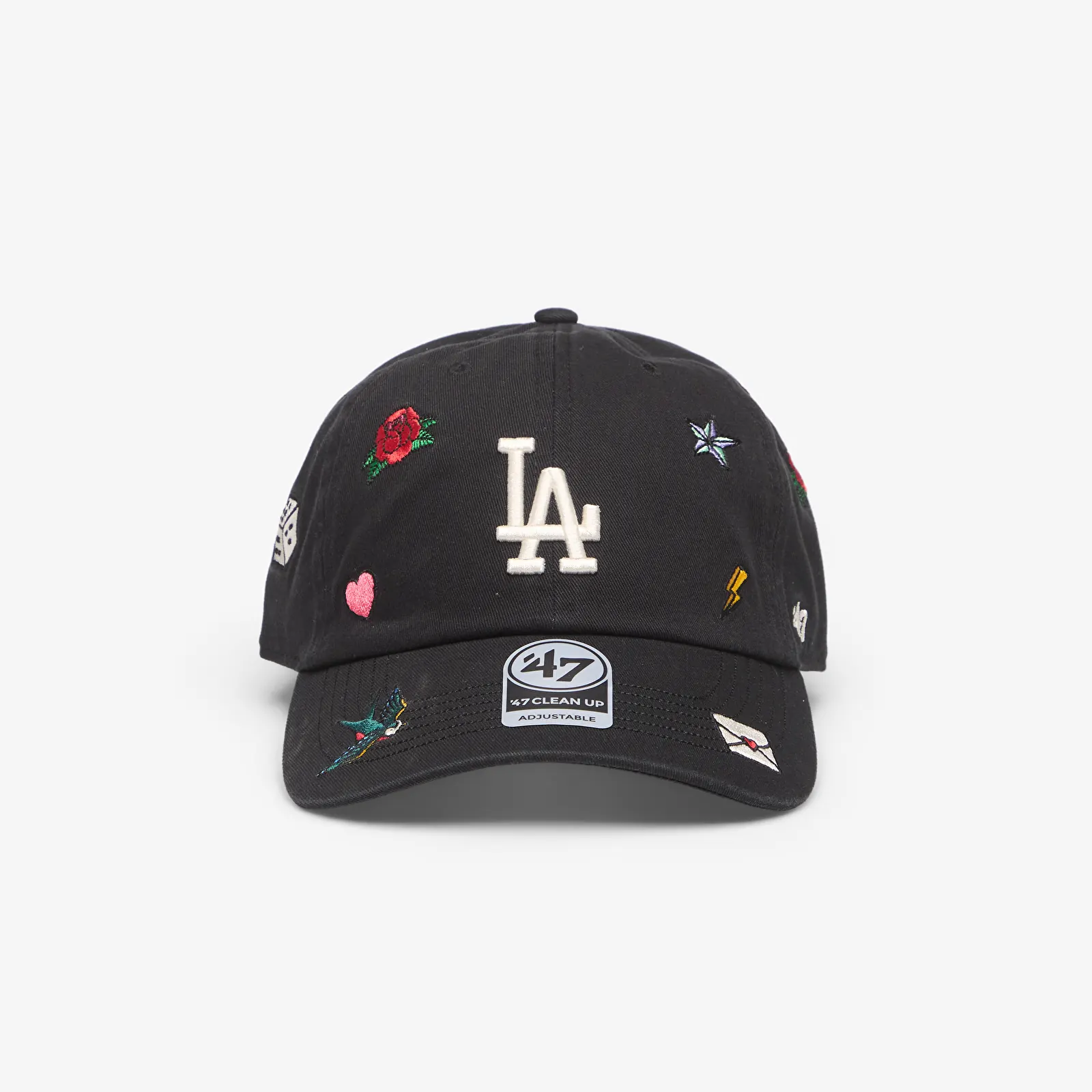 Caps '47 Brand MLB Clean Up Multi Scatter Los Angeles Dodgers Cap Black