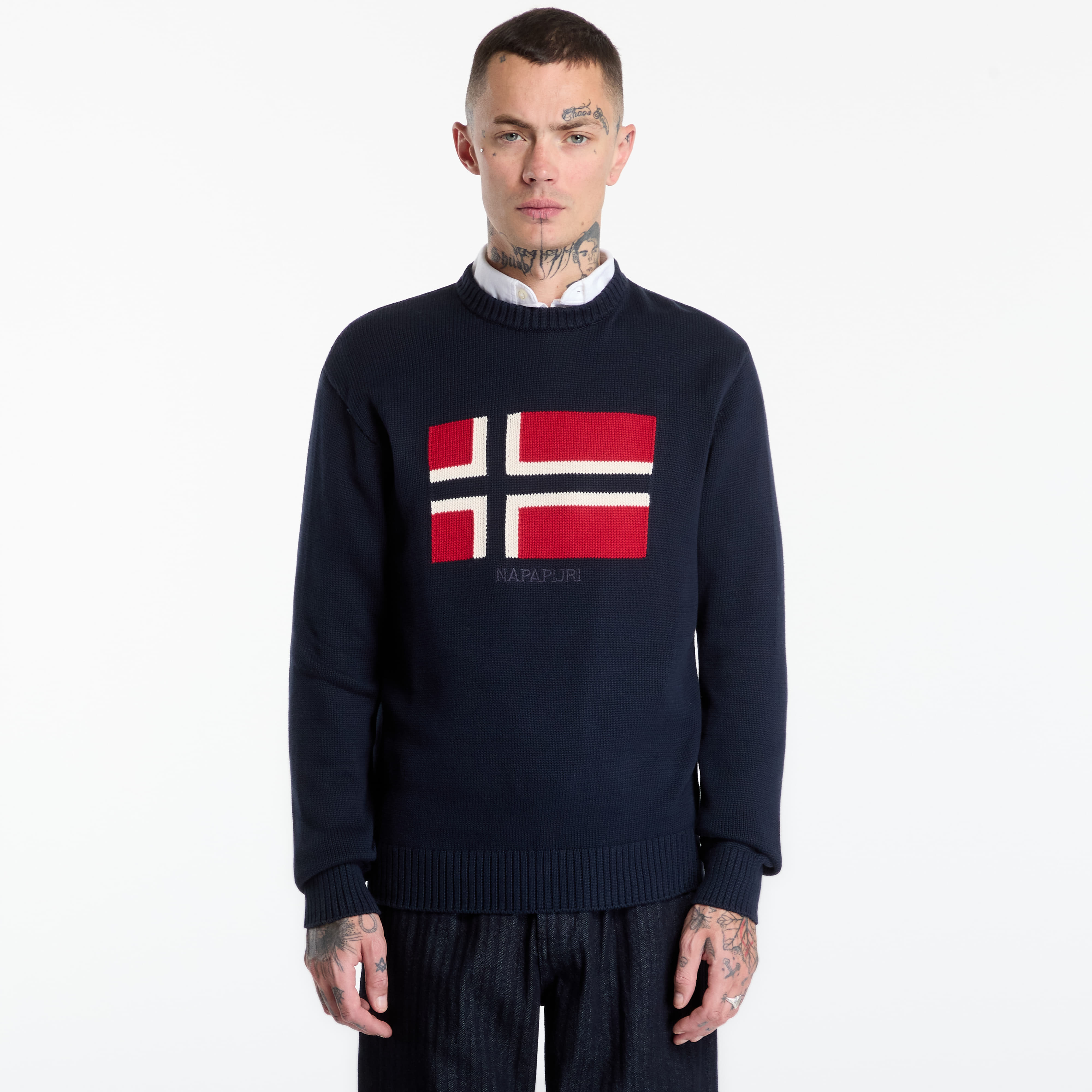 Sweater Napapijri Pullover Mura Blu Marine XL