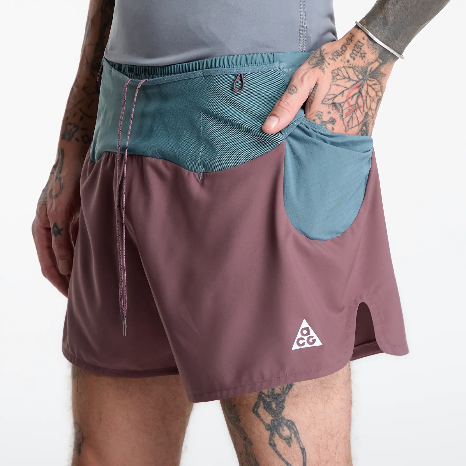 Pantalones cortos Nike ACG "Second Sunrise" Men's Dri-FIT ADV 5" Brief-Lined Shorts Tattoo/ Mineral Slate/ Summit White