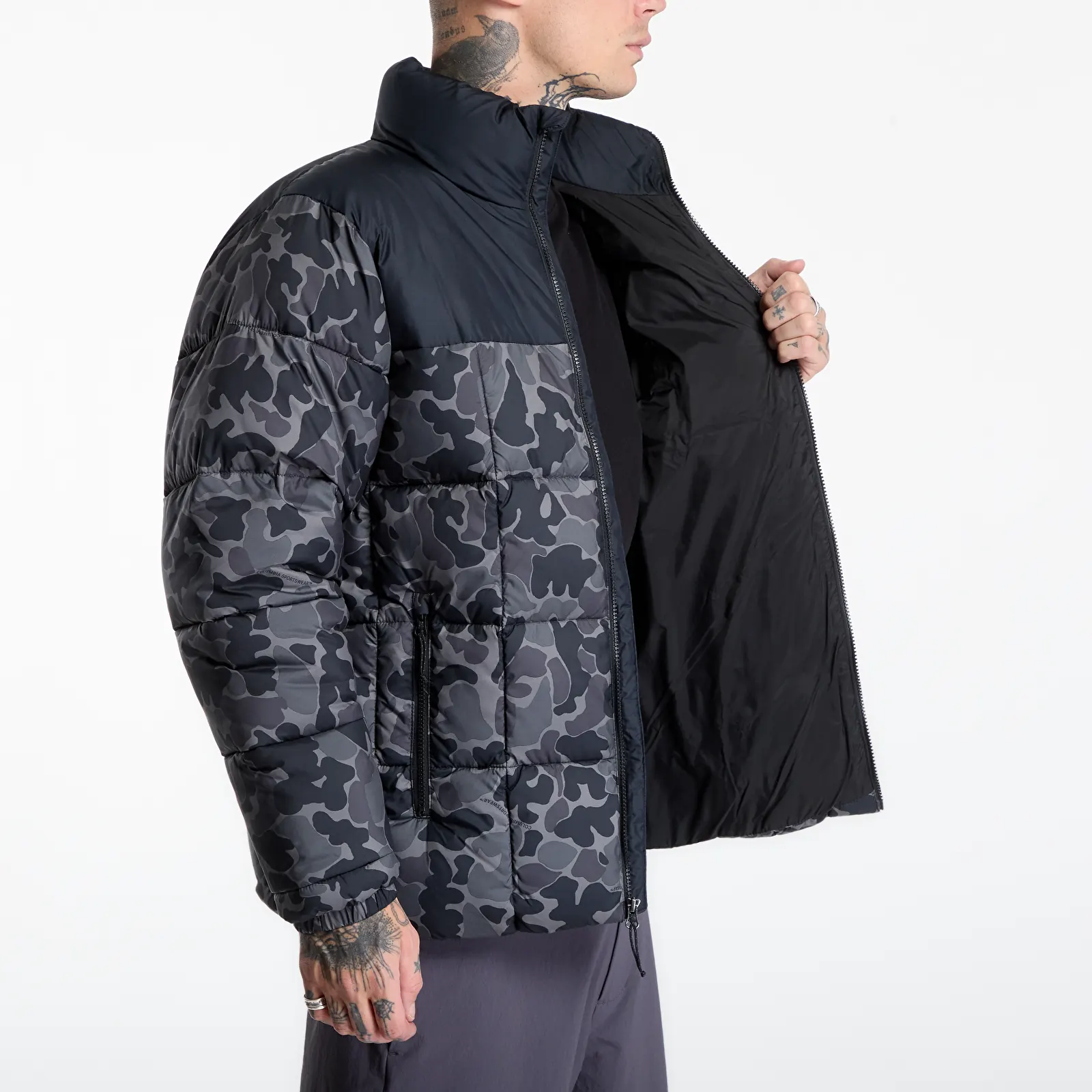 Kabátok Columbia Puffect™ IV Printed Jacket Black Puzzle Camo, Black