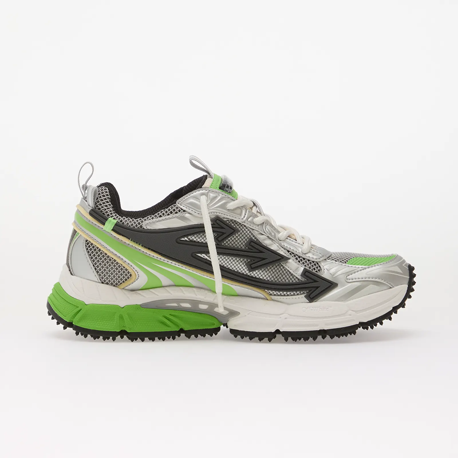 Joggesko for menn Off-White Be Right Back Sneakers Grey/ Neon Green