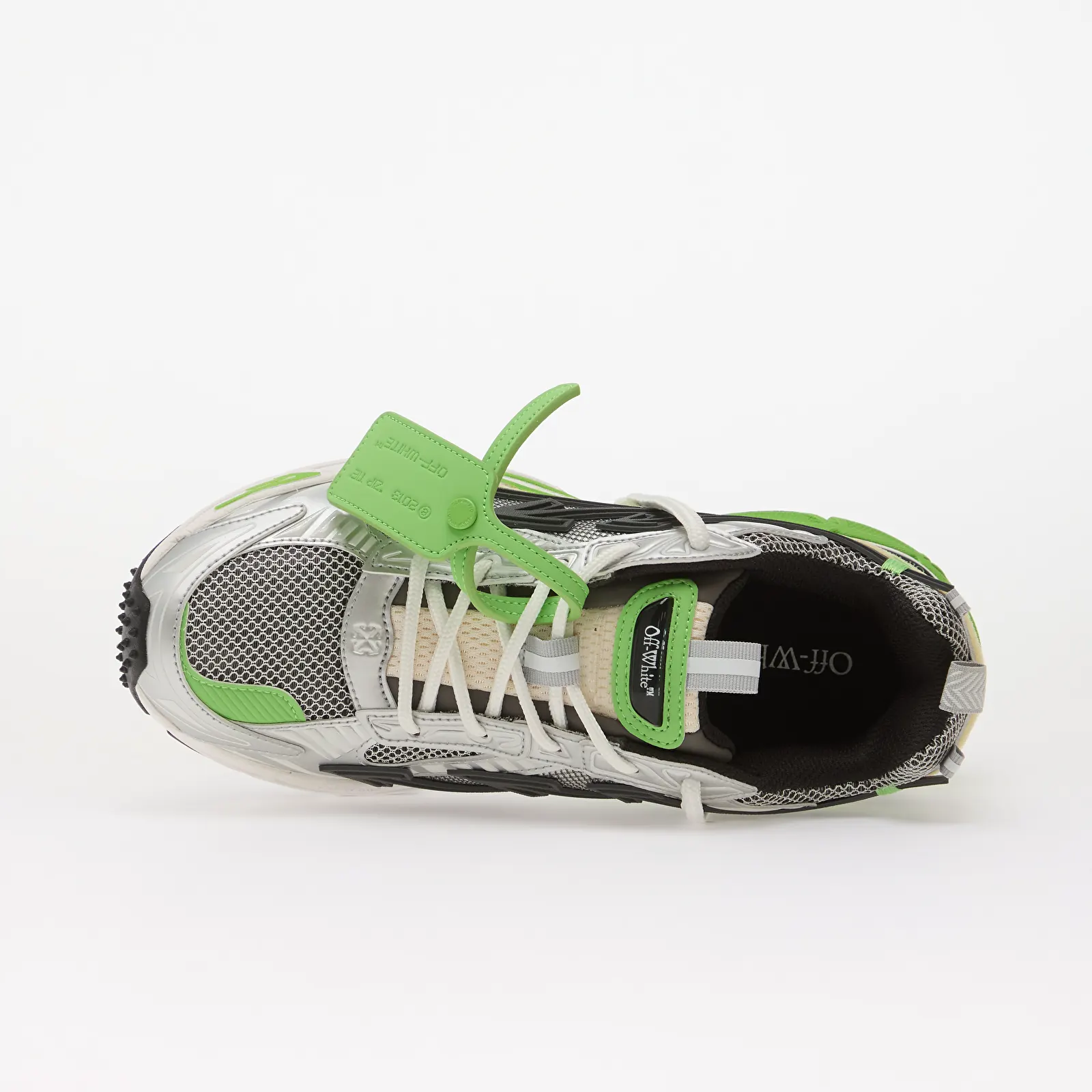 Joggesko for menn Off-White Be Right Back Sneakers Grey/ Neon Green