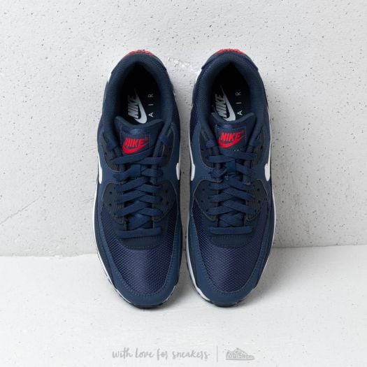 Nike air max 90 essential midnight clearance navy university red