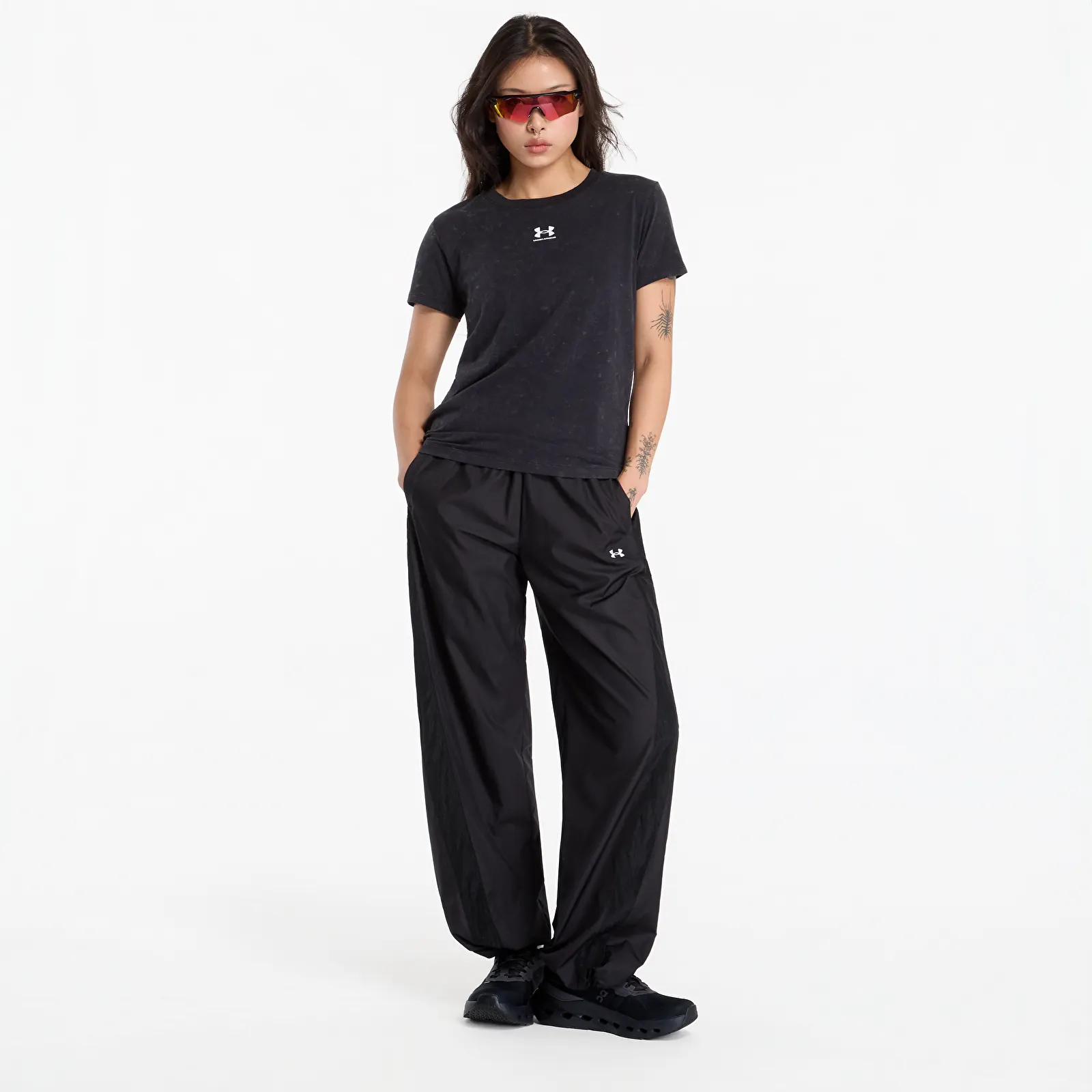 T-shirty damskie Under Armour Rival Cotton Wash SS Black