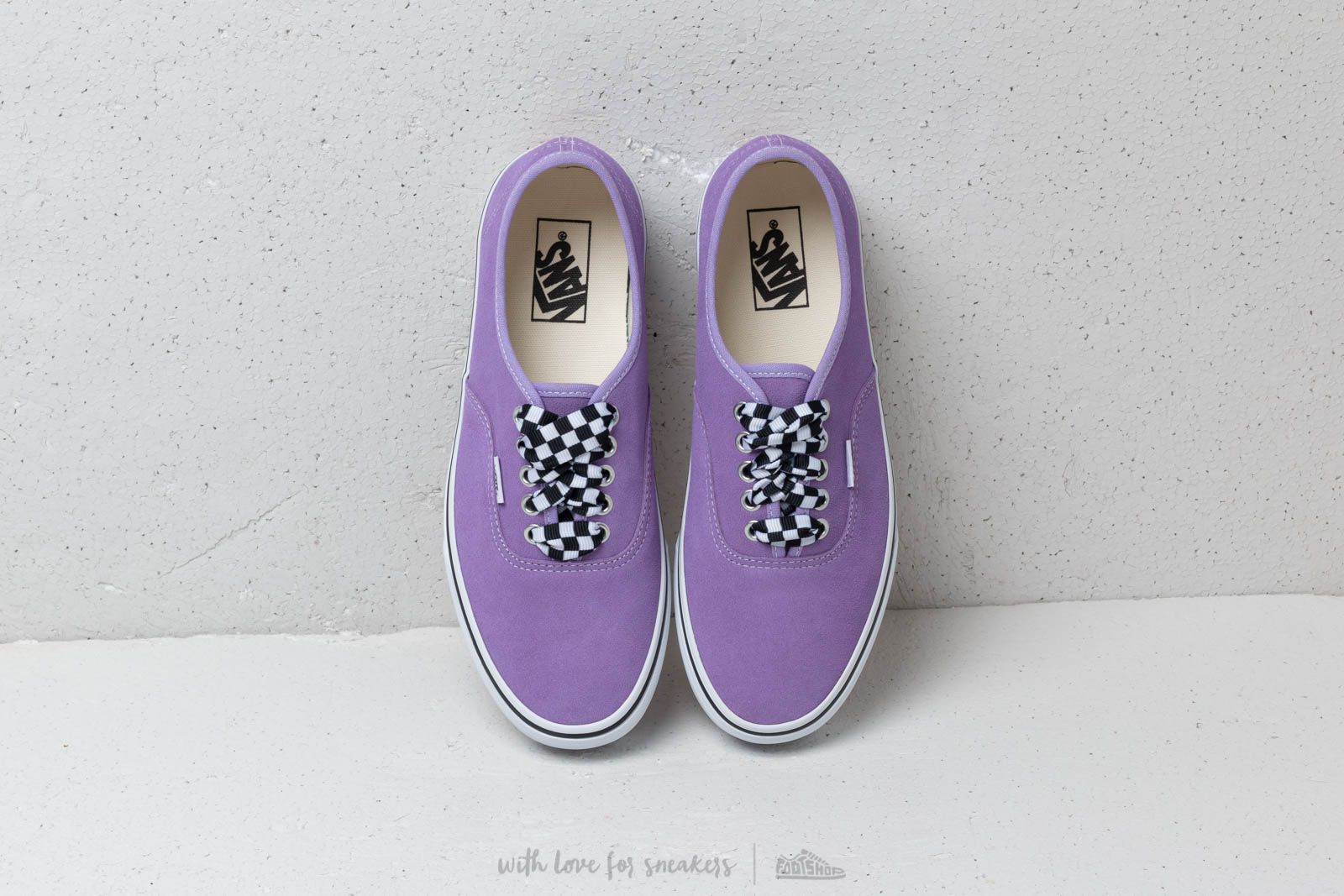Vans ua authentic platform checkerboard shop lace violet
