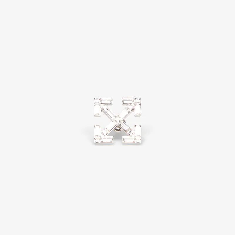 Orecchini Off-White Bling Arrow Mono Earring Silver/ Black
