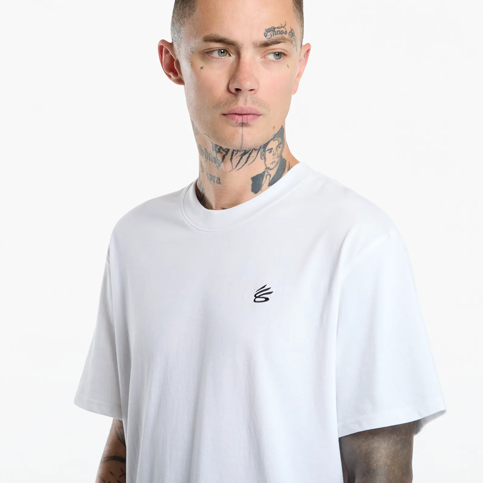 T-shirts til mænd Under Armour Curry LC Logo Tee White