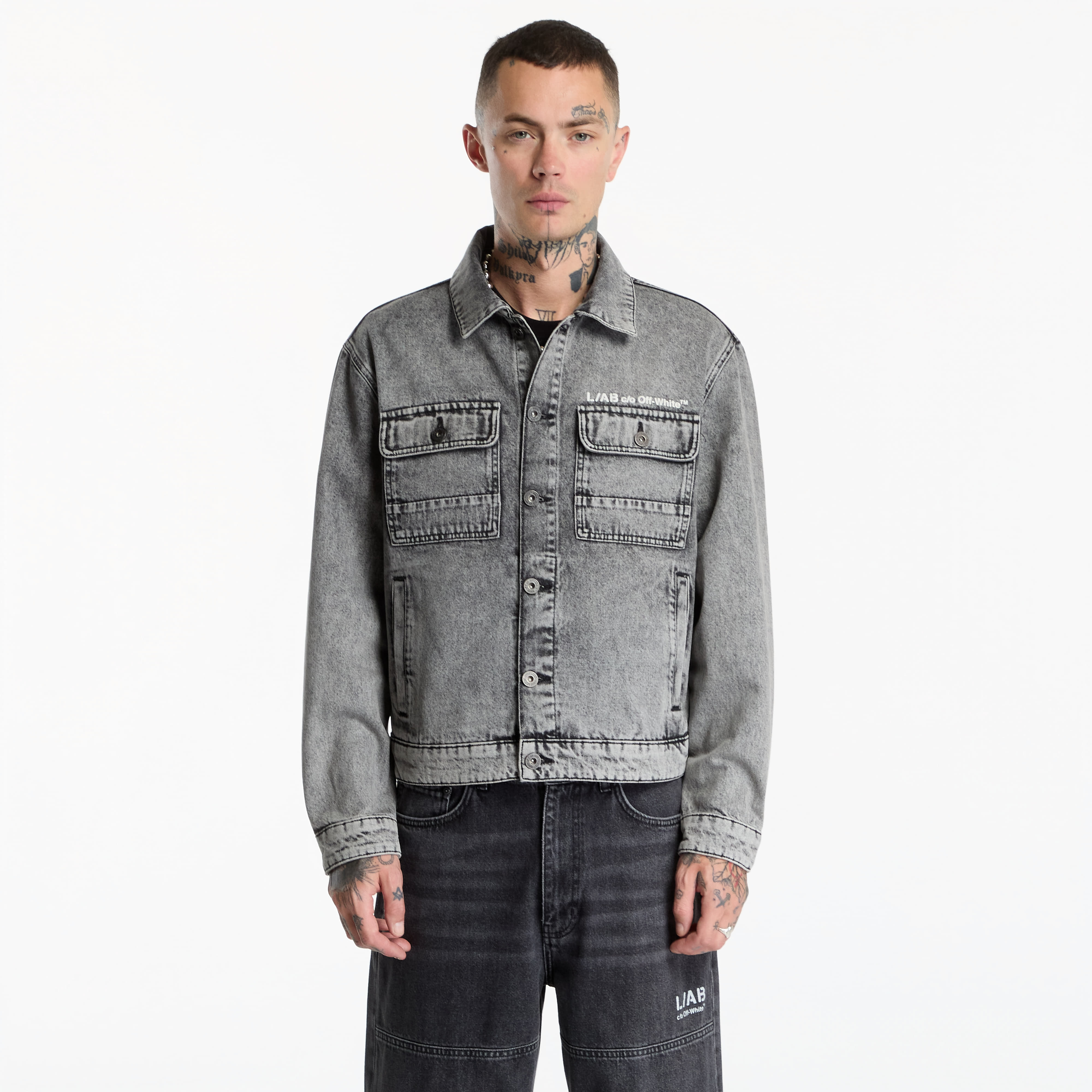 Jachetă L/AB c/o Off-White™ Trucker Denim Jacket Smoke Fade L