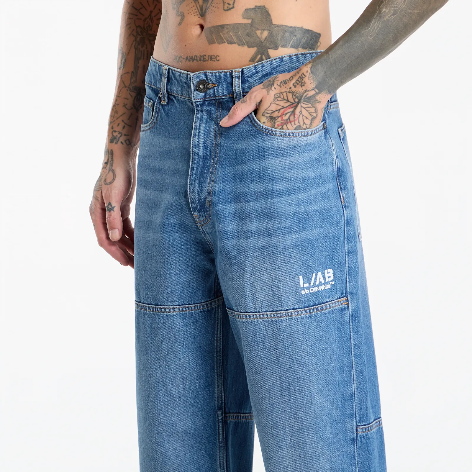 Jeans L/AB c/o Off-White™ Diag Carpenter Jeans Steel Indigo