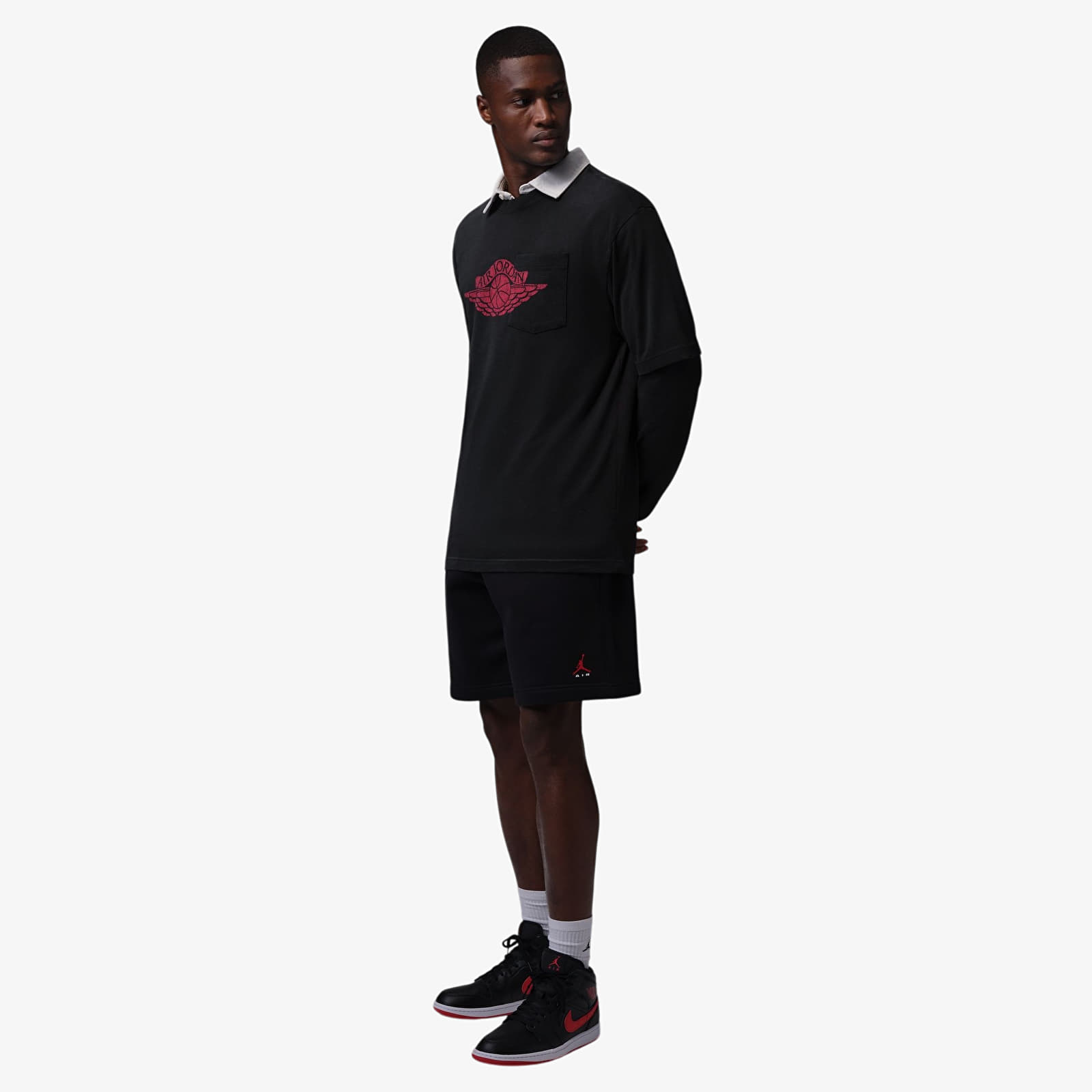 Men's T-shirts Jordan Flight Essentials Men's Pocket T-Shirt Black/ University Red