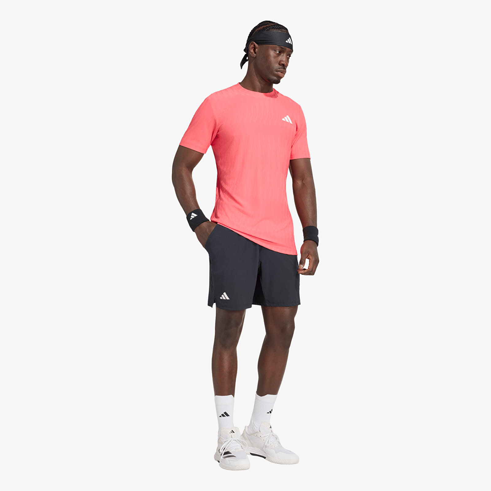 Heren T-shirts adidas Tennis Climacool+ Airchill Freelift T-shirt Pure Turbo