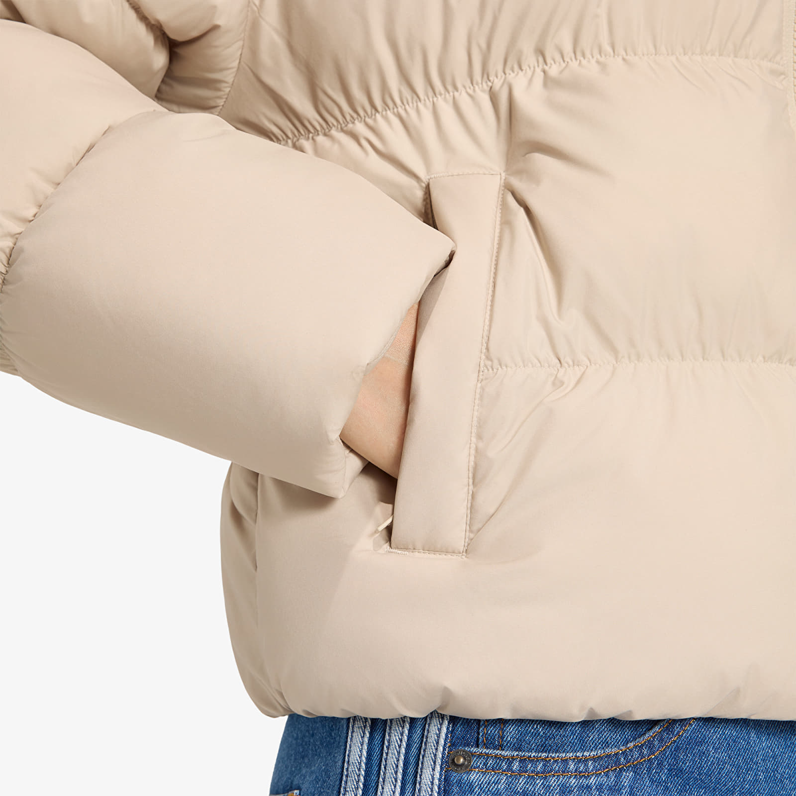 Daunenjacken - Frauen adidas Short Padded Jacket Khaki Three