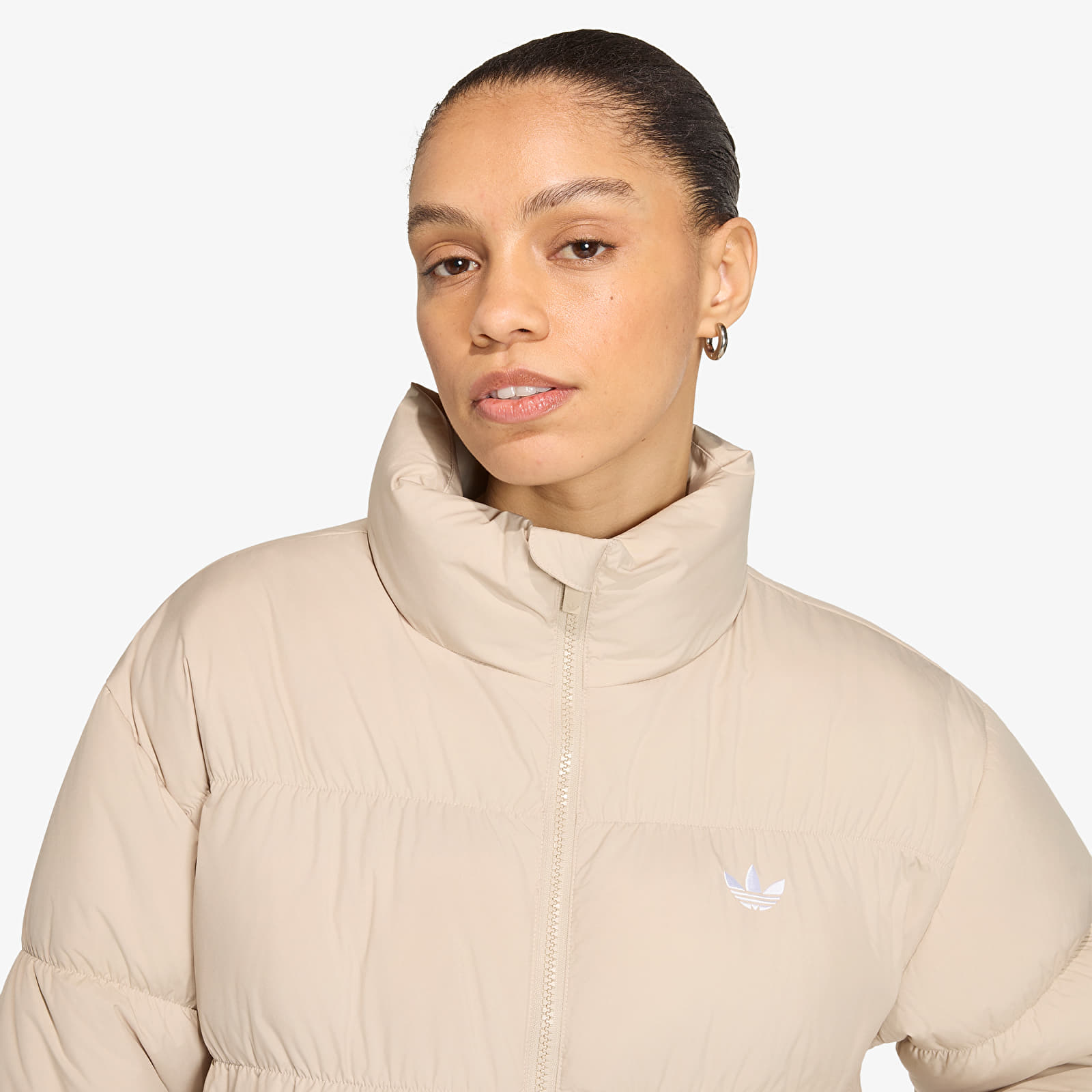 Daunenjacken - Frauen adidas Short Padded Jacket Khaki Three