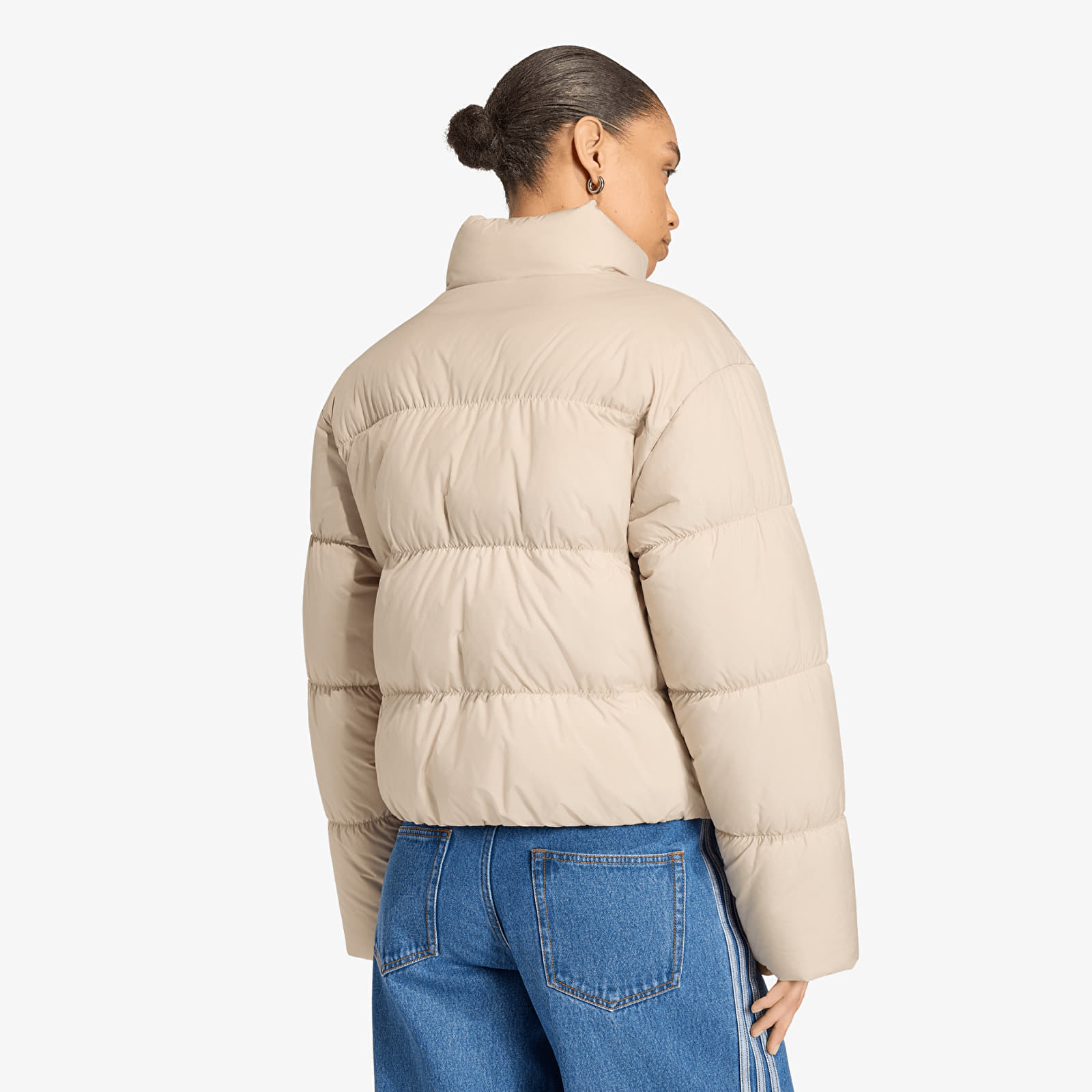 Daunenjacken - Frauen adidas Short Padded Jacket Khaki Three
