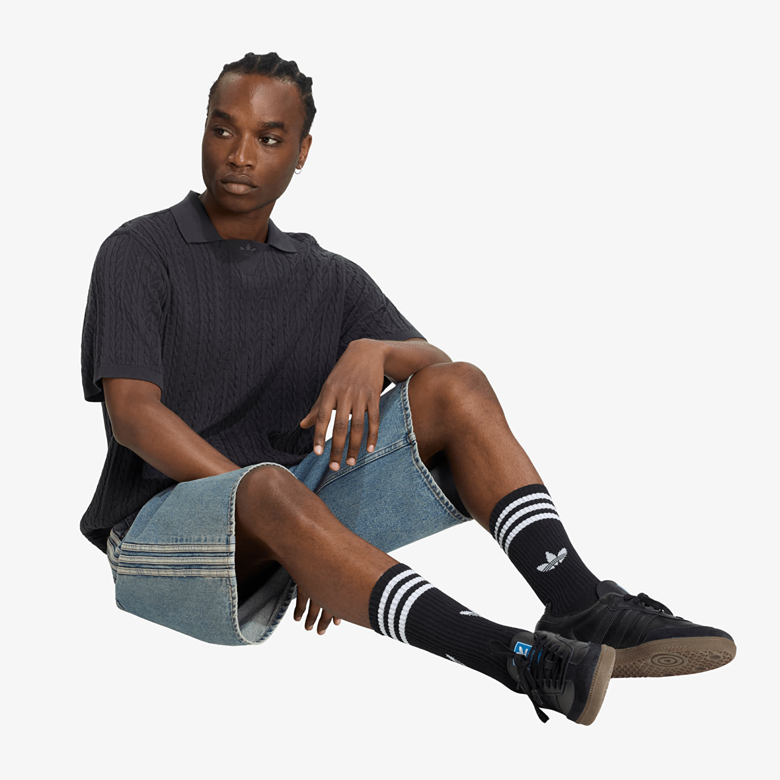 Sweaters adidas Cable Knit Football Jersey Utility Black