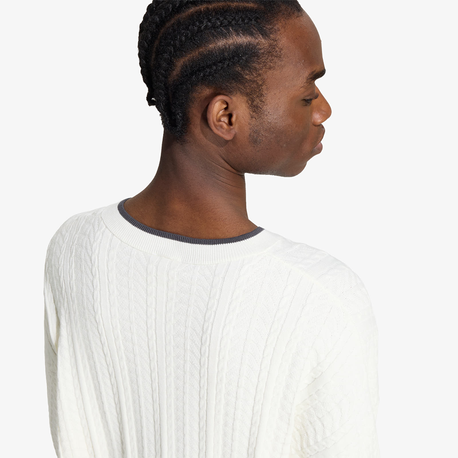 Sweaters adidas Cable Knit Crewneck Sweatshirt Cloud White