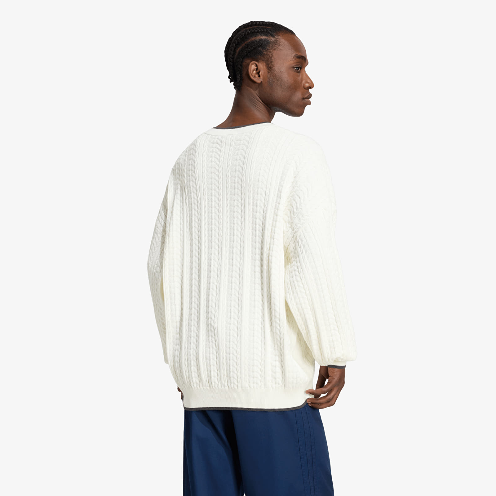 Sweaters adidas Cable Knit Crewneck Sweatshirt Cloud White