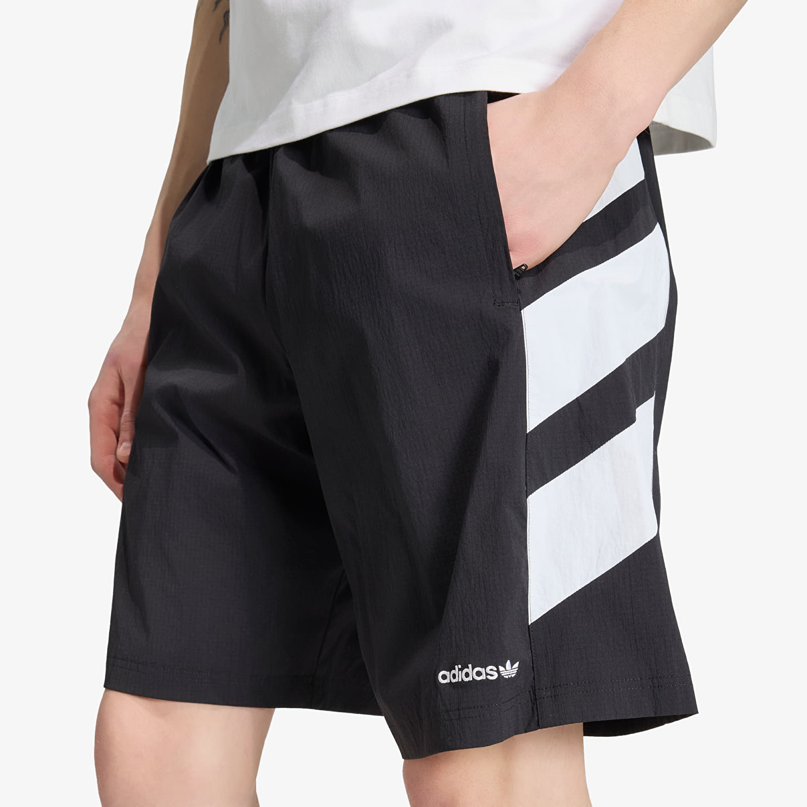 Kratke hlače  adidas Adicolor Double Blocked Shorts Black