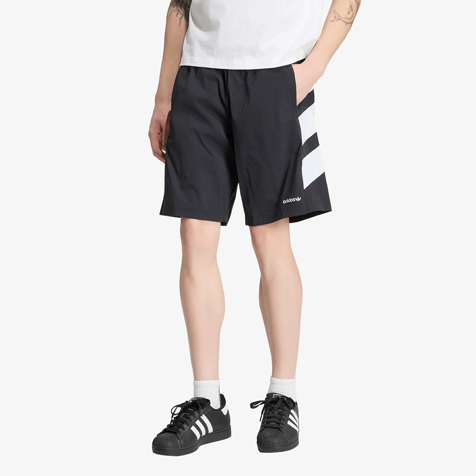 Kratke hlače  adidas Adicolor Double Blocked Shorts Black