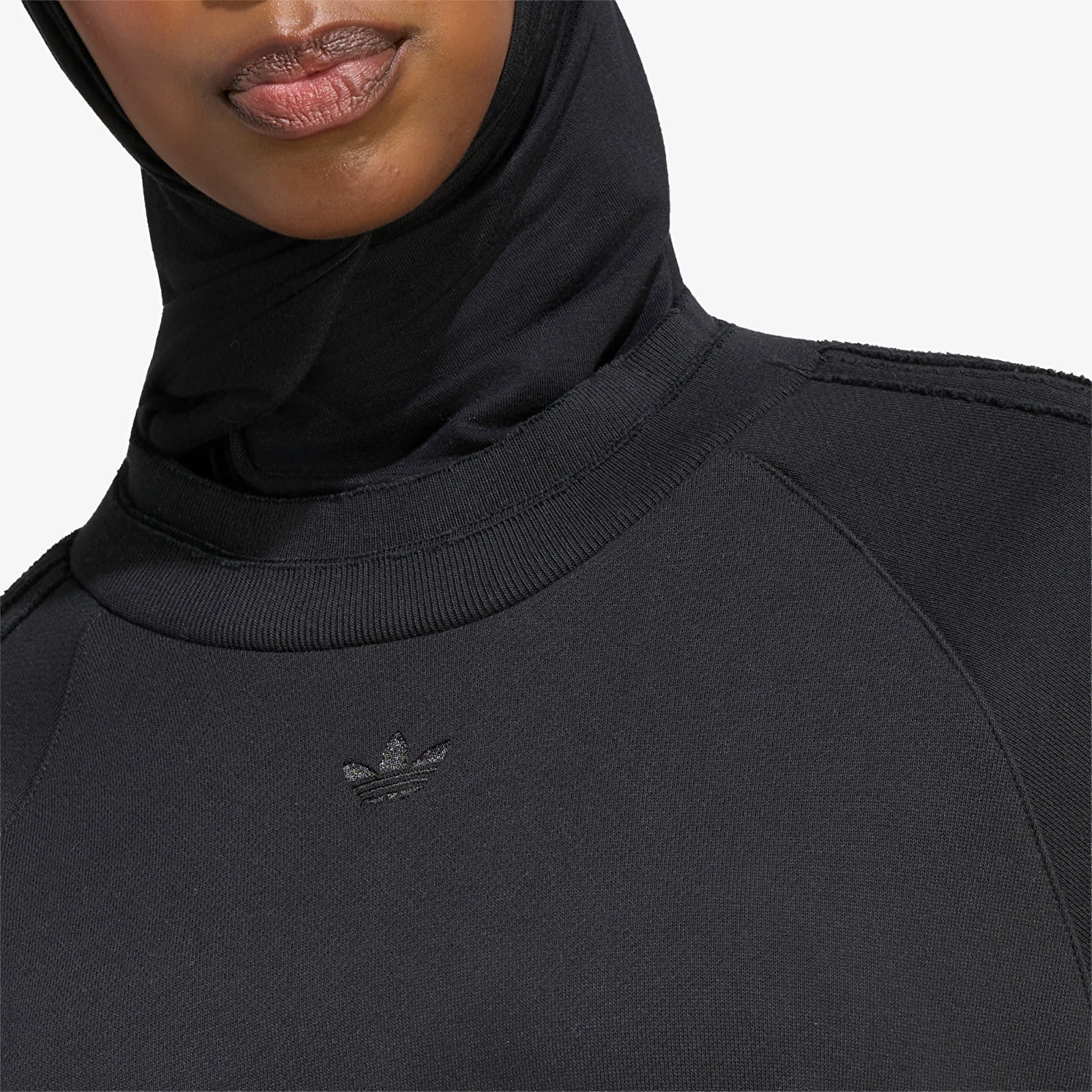 Sweats à capuche femme adidas Winterized Double Crew Sweatshirt Black