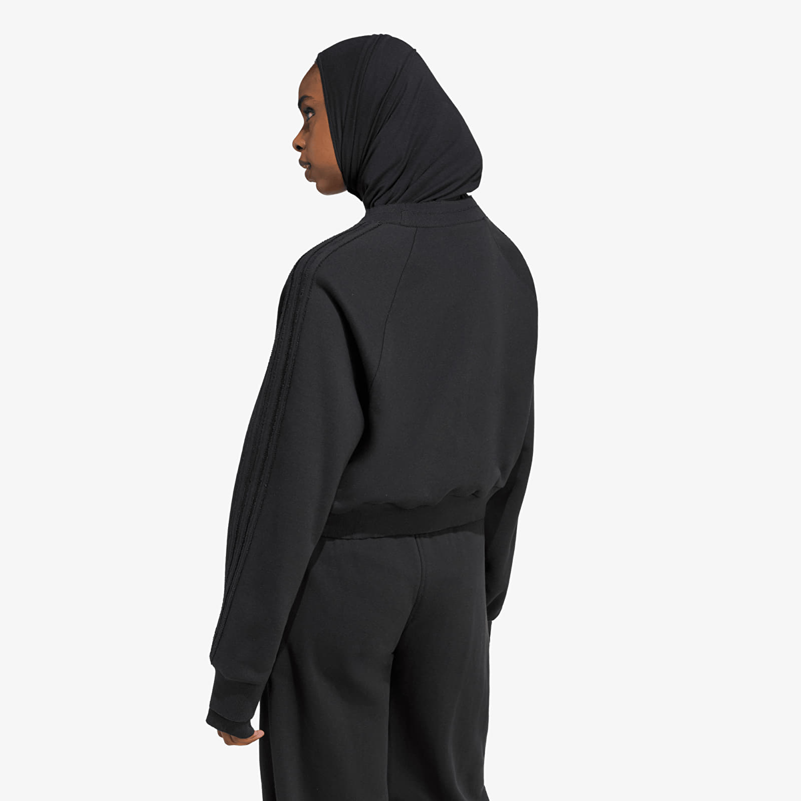 Sweats à capuche femme adidas Winterized Double Crew Sweatshirt Black